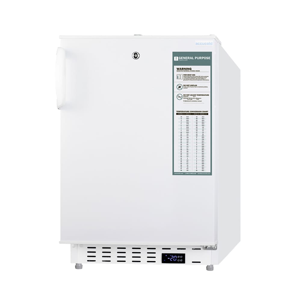 Accucold 2.47 cu ft Undercounter Medical Freezer - Locking, White, 115v (ADA305AF)