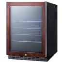 Summit ALBV2466PNR 23 1/2"W Undercounter Refrigerator w/ (1) Section & (1) Glass Door - Black, 115v thumbnail 2