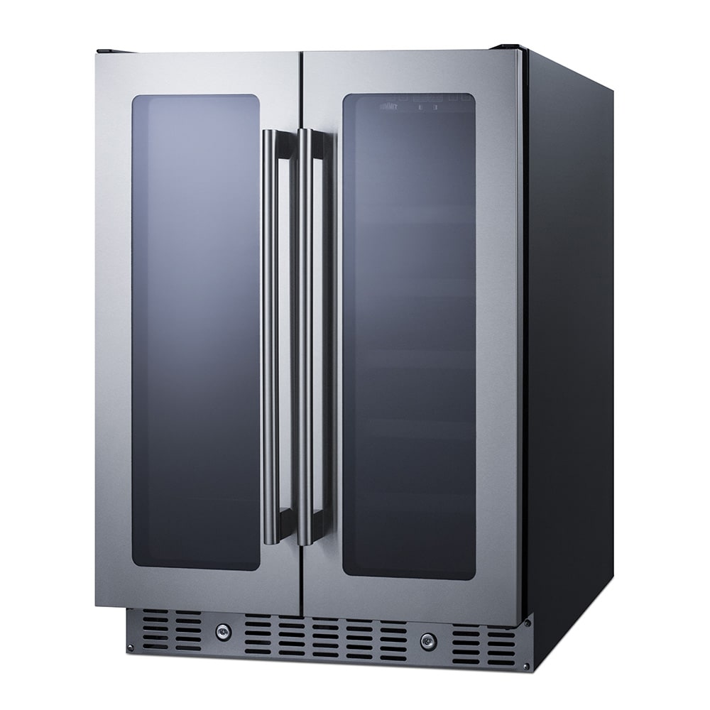 Summit ALFD24WBV 24" Two Section Wine Cooler w/ (2) Zones - 21 Bottle Capacity, 115v