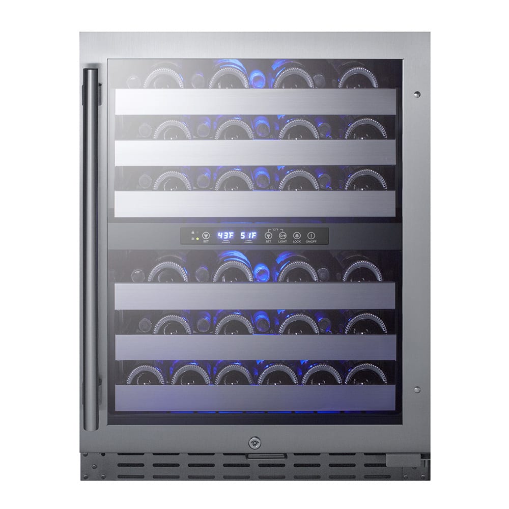 Summit ALWC532 23 1/2" One Section Wine Cooler w/ (2) Zones - 46 Bottle Capacity, 115v