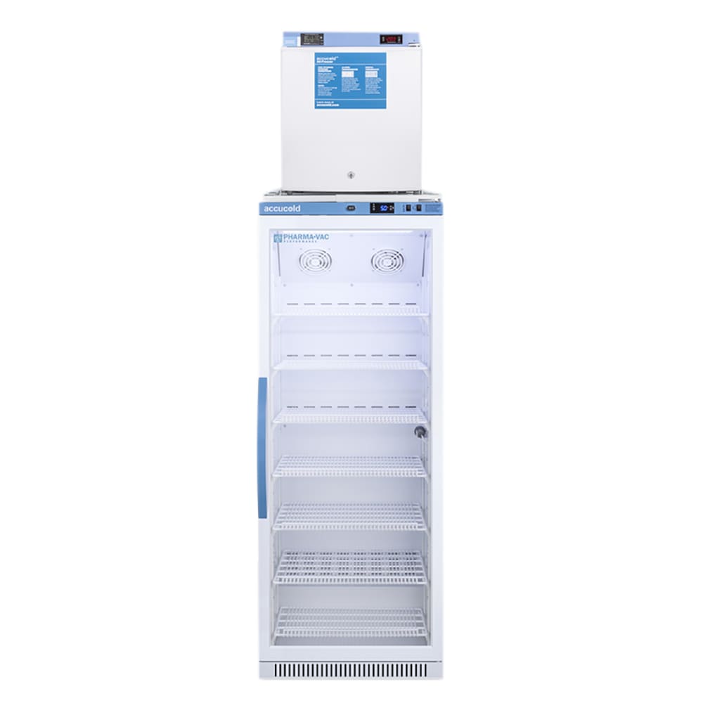 Accucold 13.4 cu ft Stacked Medical Refrigerator/Freezer Combo - White, 115v (ARG12PV-FS24LSTACKMED2)