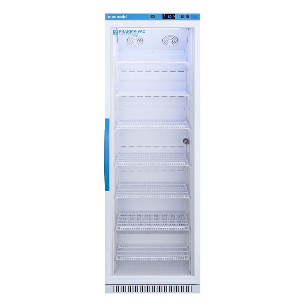 Accucold 15 cu ft Reach In Pharma-Vac Medical Refrigerator w/ Glass Door - Temperature Alarm, 115v (ARG15PV)