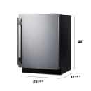Summit ASDS2413 24" W Undercounter Refrigerator w/ (1) Section & (1) Door, 115v thumbnail 5
