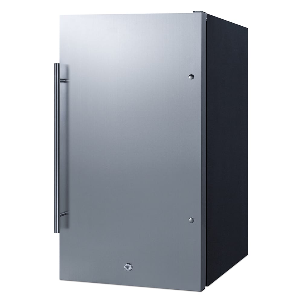 Summit FF195 19"W Undercounter Refrigerator w/ (1) Section & (1) Solid Door - Stainless Steel, 115v
