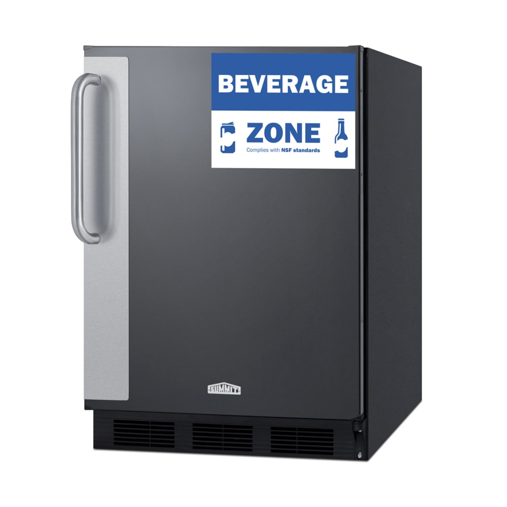 Summit FF6BK7BZADA 24" W Undercounter Refrigerator w/ (1) Section & (1) Door, 115v
