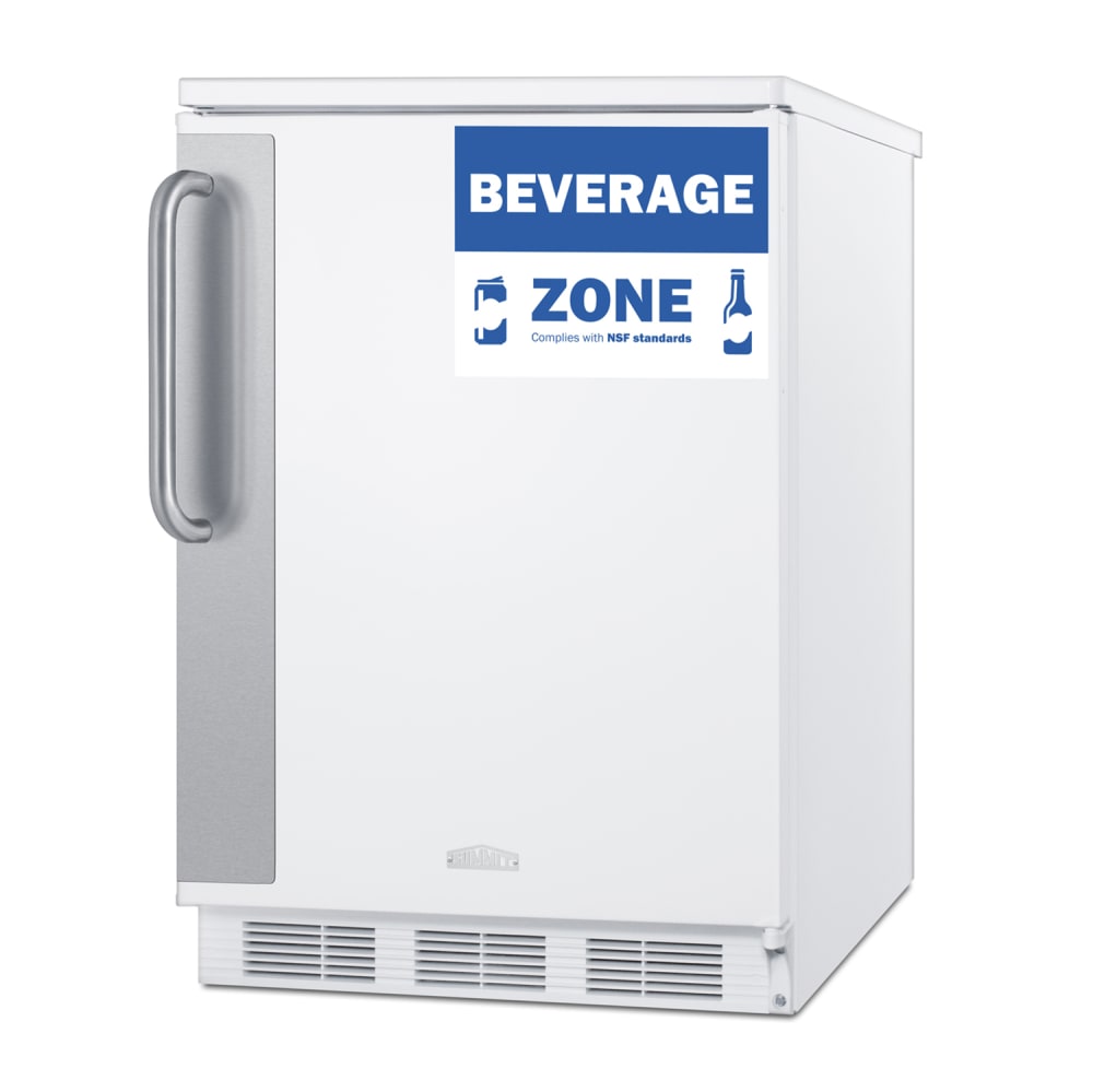 Summit FF6W7BZ 24" W Undercounter Refrigerator w/ (1) Section & (1) Door, 115v