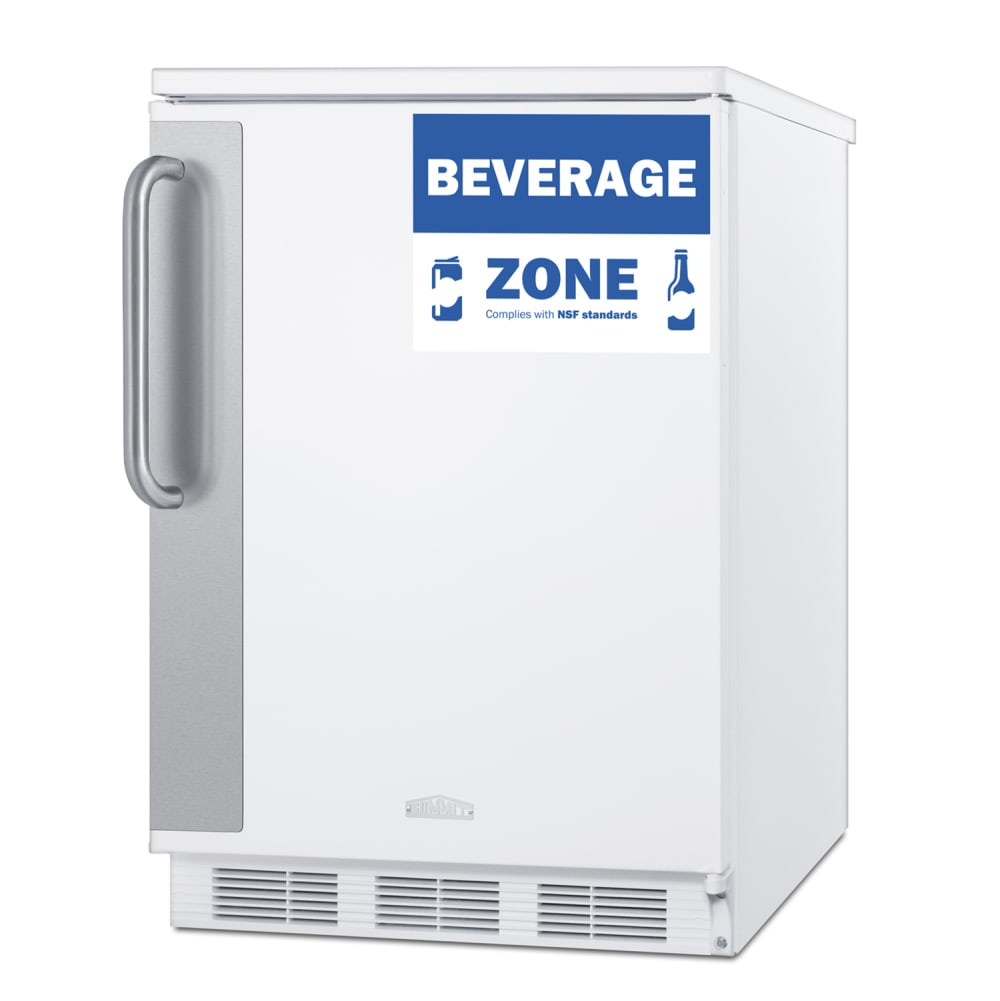 Summit FF6W7BZADA 24" W Undercounter Refrigerator w/ (1) Section & (1) Door, 115v