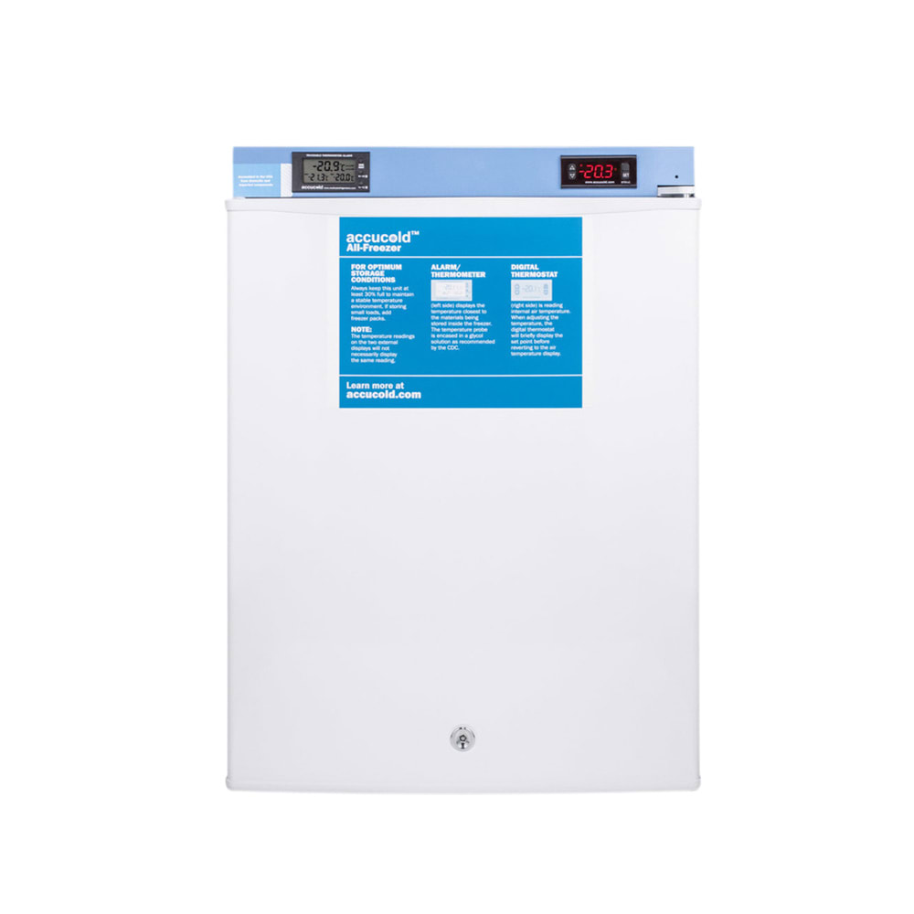 Accucold 18 1/2" Countertop Medical Freezer - Locking, White, 115v (FS30LMED2)