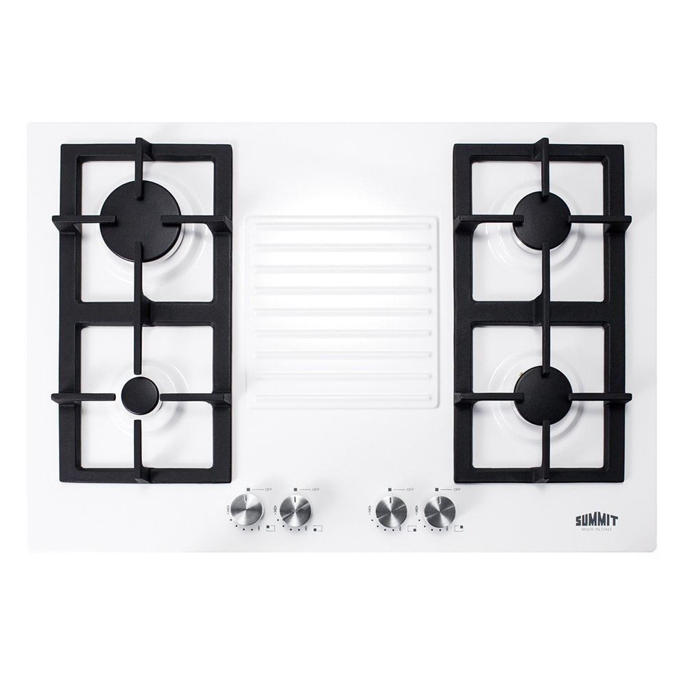 Summit GC431W 29 1/2"W Gas Stove w/ (4) Burners - White, Natural Gas