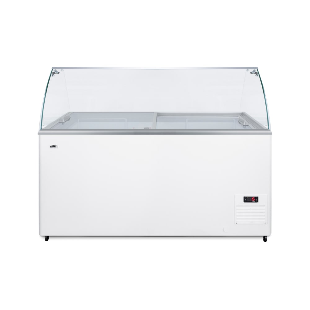 Summit NOVA45GDC 53" Mobile Ice Cream Dipping Cabinet w/ 14 Tub Capacity - White, 115v
