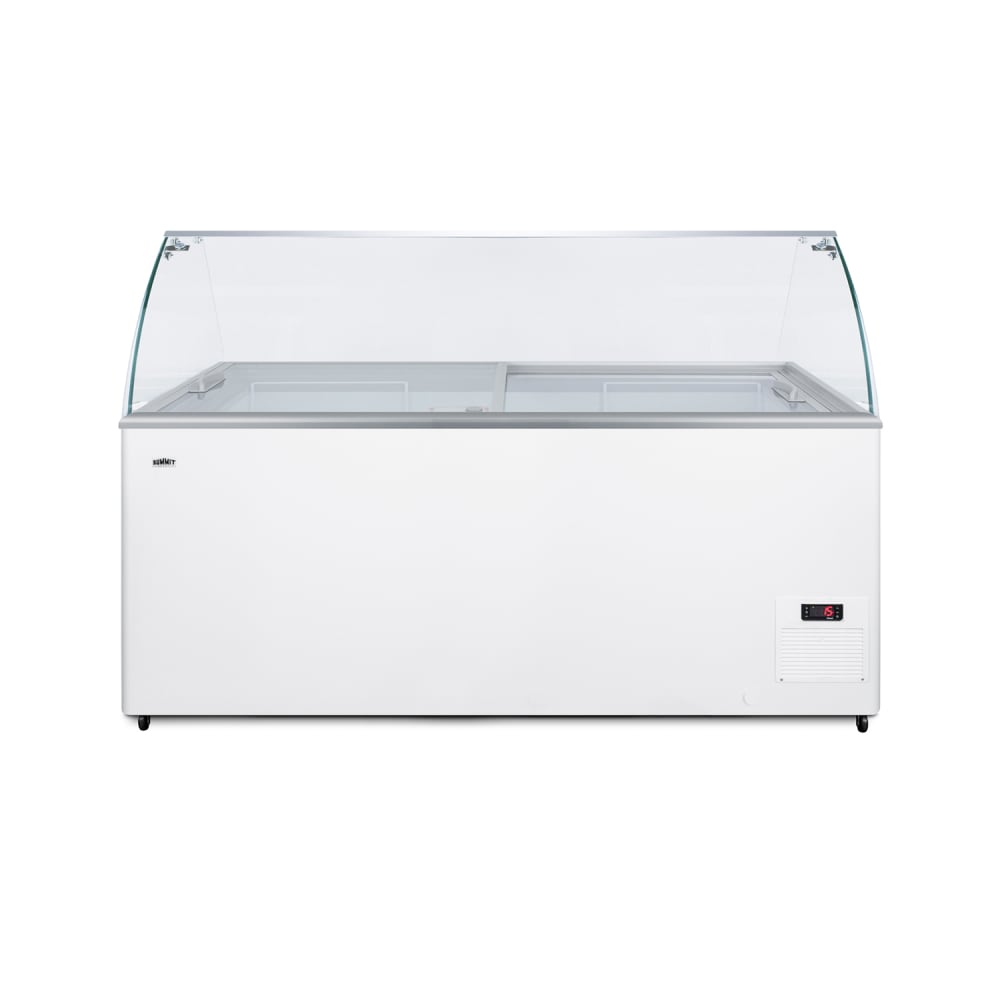 Summit NOVA53GDC 61" Mobile Ice Cream Dipping Cabinet w/ 18 Tub Capacity - White, 115v