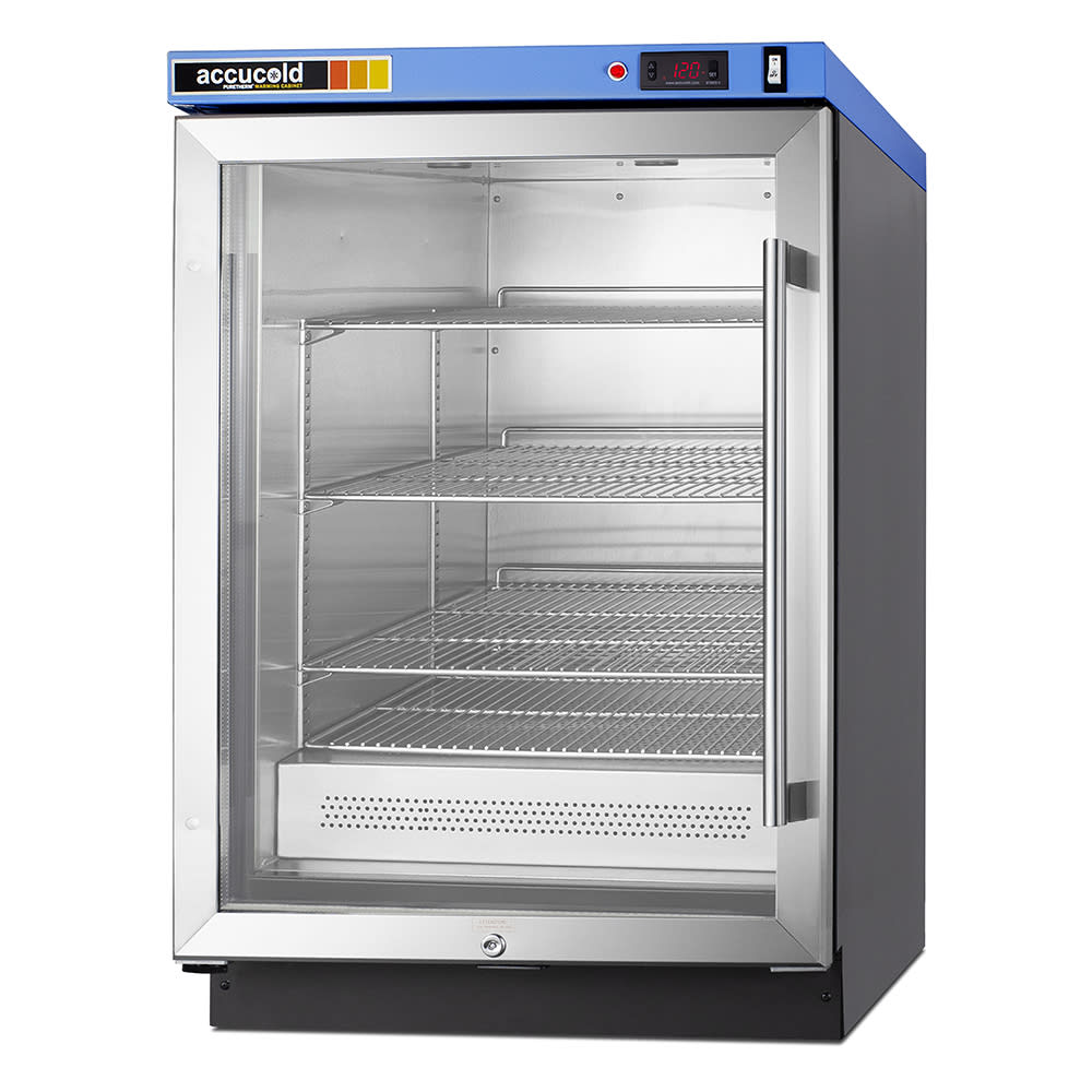 Accucold 4 1/2 cu ft Reach In Blanket Warmer - Locking, Black, 115v (PTHC65GLHD)