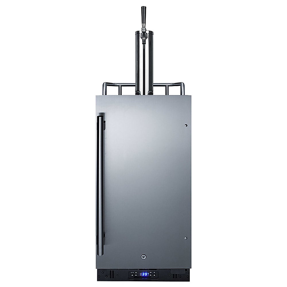 Summit SBC15BEER 15" Kegerator Beer Dispenser w/ (1) Keg Capacity - (1) Column, Black/Stainless, 115v