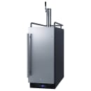 Summit SBC15BEER 15" Kegerator Beer Dispenser w/ (1) Keg Capacity - (1) Column, Black/Stainless, 115v thumbnail 2