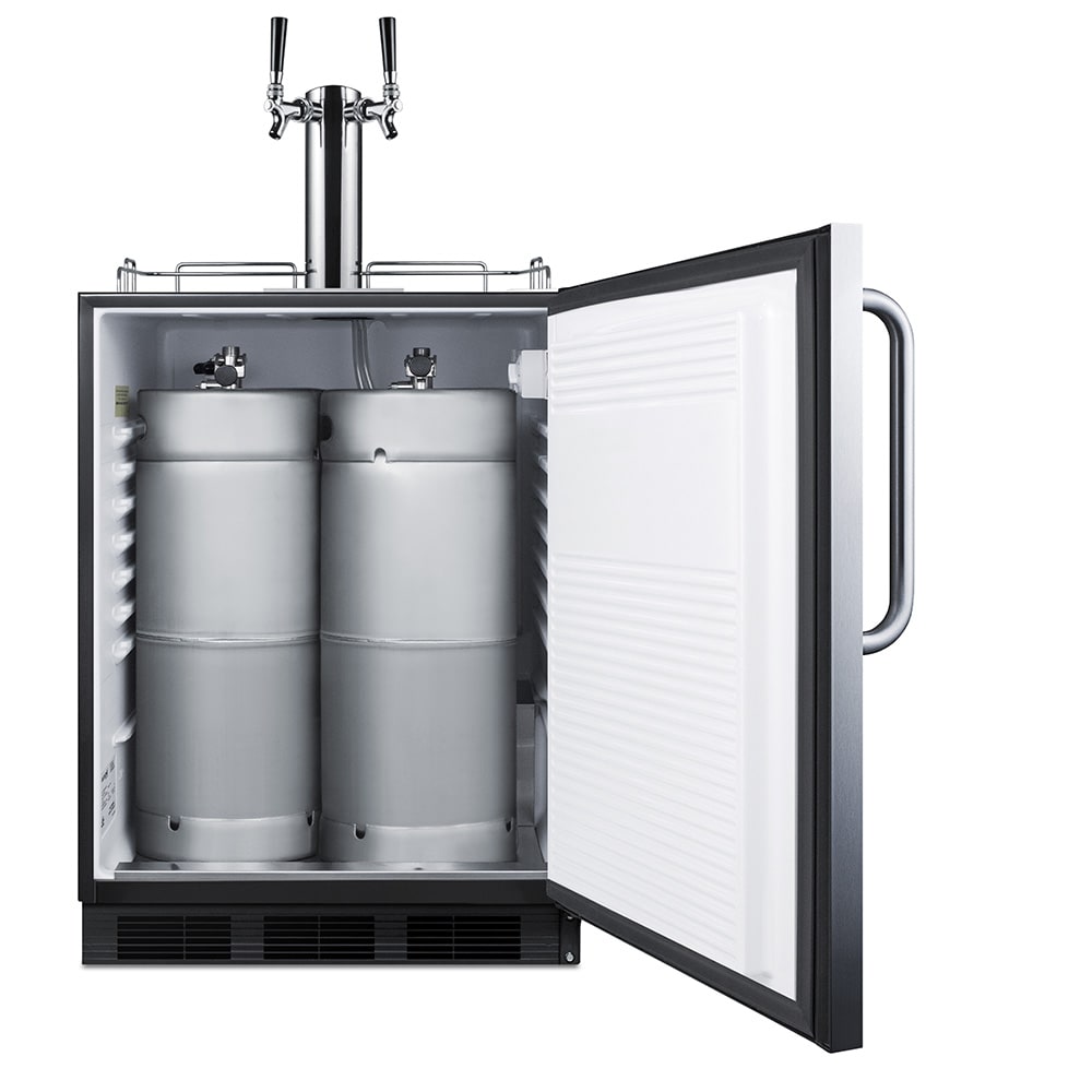 Summit SBC54OSBIADAWKDTWIN 24" Outdoor Wine System w/ (2) 1/6 Keg Capacity - (1) Tower & (2) Taps, 115v