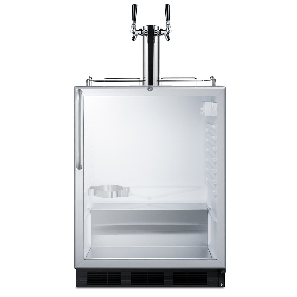 Summit SBC56GBICSSADA 24" Kegerator Beer Dispenser w/ (2) Keg Capacity - (1) Column, Stainless, 115v