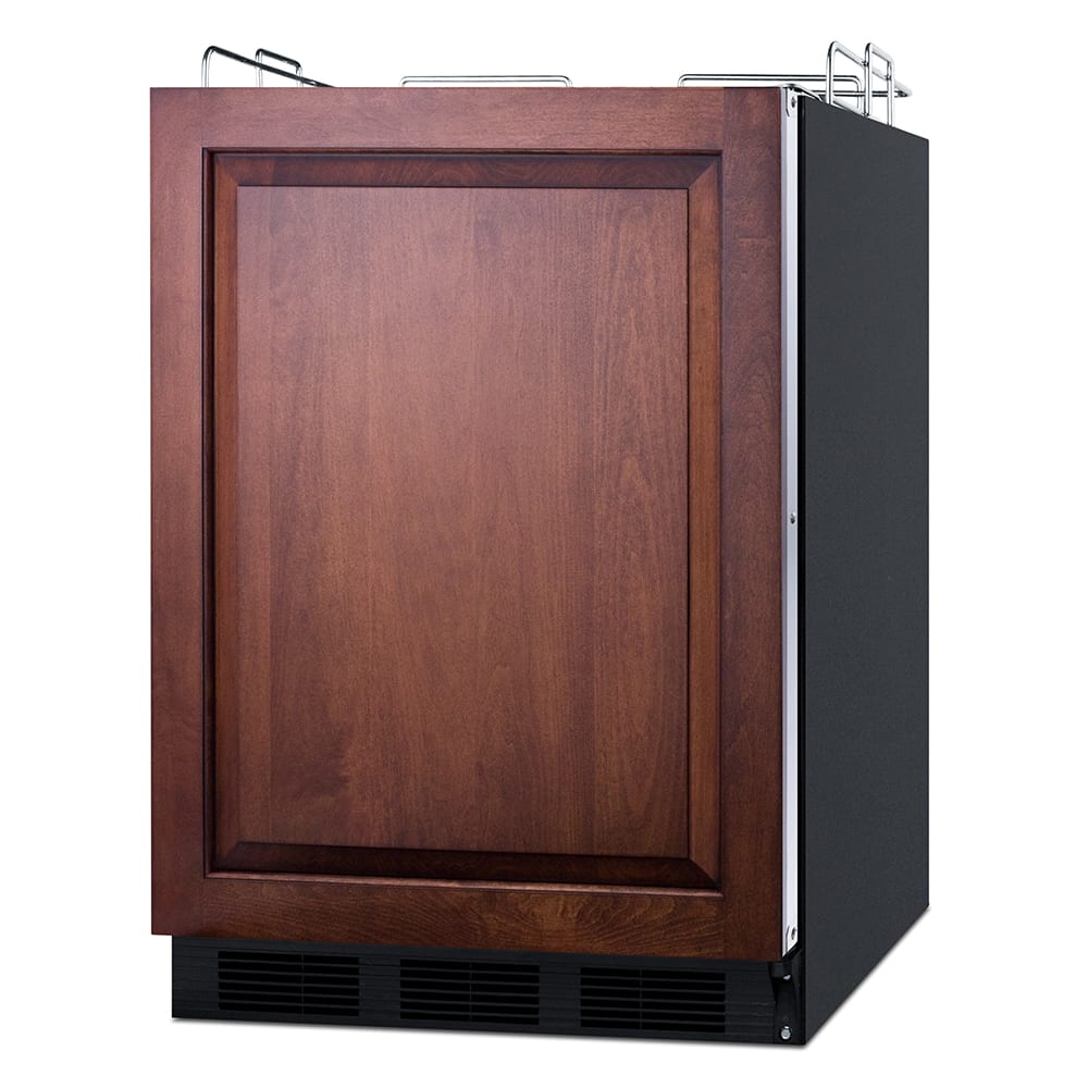 Summit SBC58BLBIADANKIF 23 5/8" Kegerator Beer Dispenser w/ (2) Keg Capacity - No Tap Kit, Black, 115v