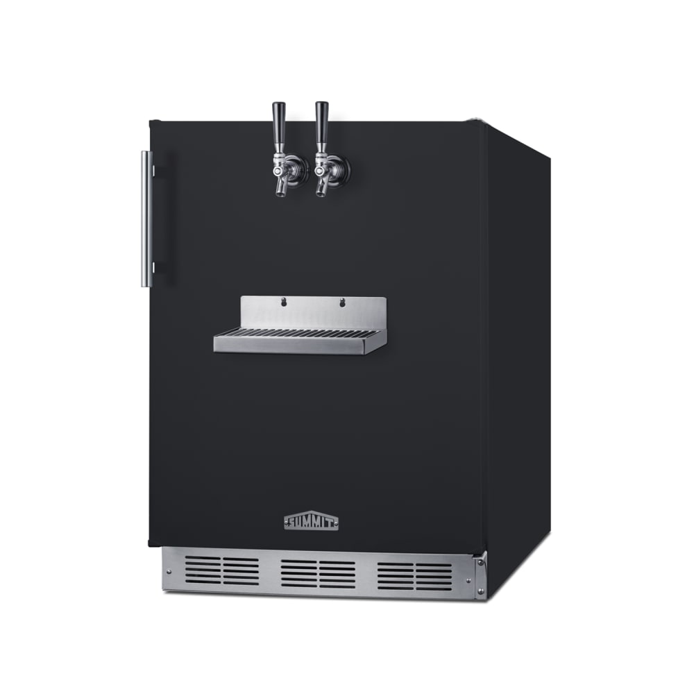 Summit SBC58BFRTPCFADA 24" Front Tap Cold Brew Dispenser w/ (2) Keg Capacity - Black, 115v