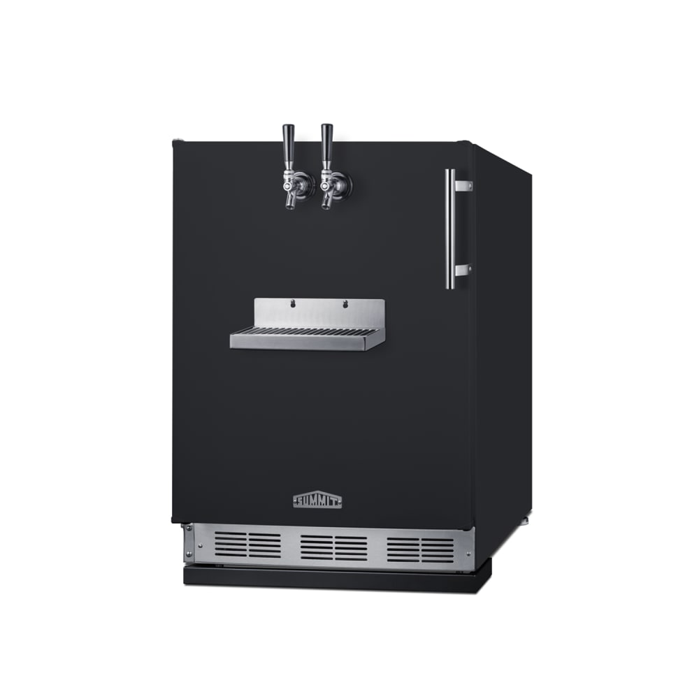 Summit SBC58BFRTPCFLHD 24" Front Tap Cold Brew Dispenser w/ (2) Keg Capacity - Black, 115v