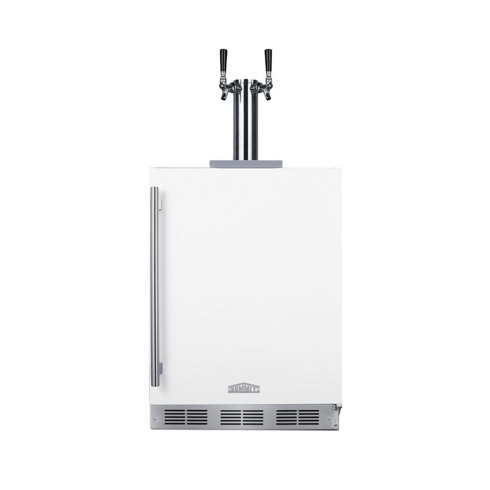 Summit SBC58WHBIADA 24" Kegerator Beer Dispenser w/ (2) 1/6 Keg Capacity - (1) Column, White, 115v