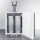 Summit SBC58WHBIADA 24" Kegerator Beer Dispenser w/ (2) 1/6 Keg Capacity - (1) Column, White, 115v thumbnail 7