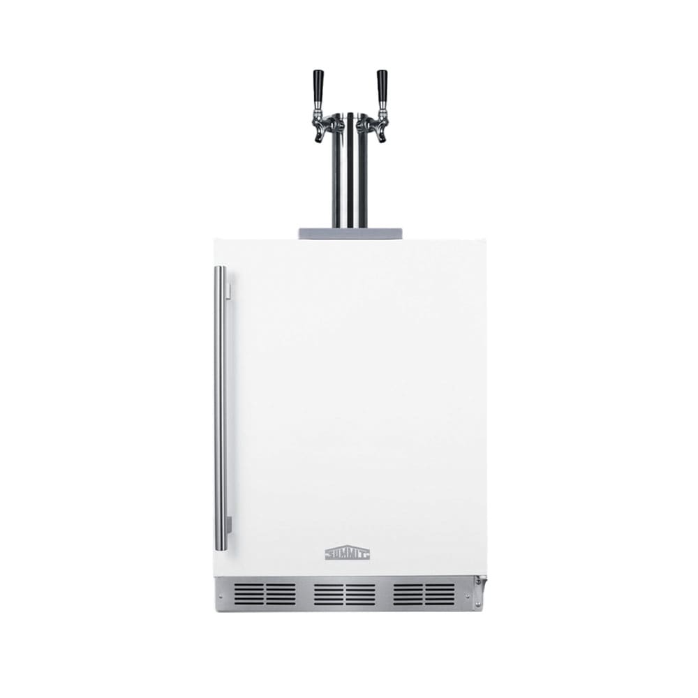 Summit SBC58WHBIADACFTWIN 23 5/8" Draft Cold Brew Coffee Dispenser - (1) Column & (2) Taps, White, 115v