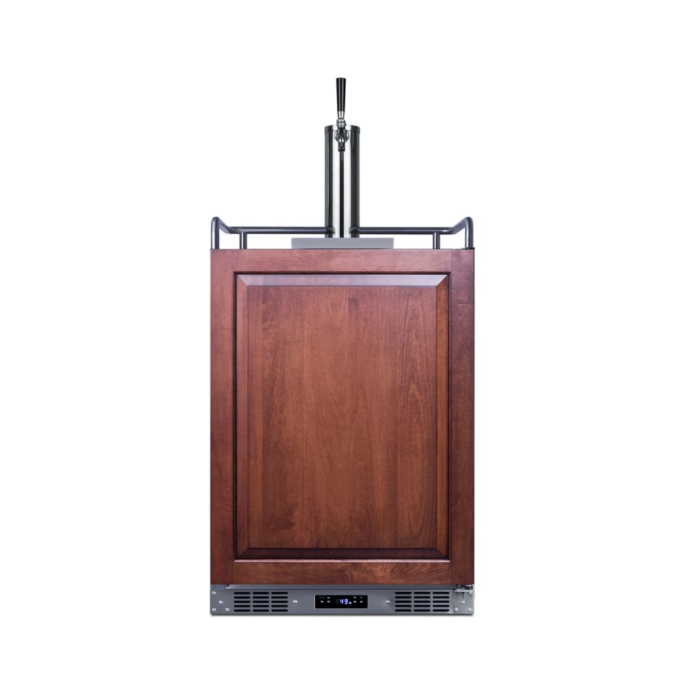 Summit SBC682PNR 24" Kegerator Beer Dispenser w/ (2) Keg Capacity - (1) Column, Panel Ready, 115v