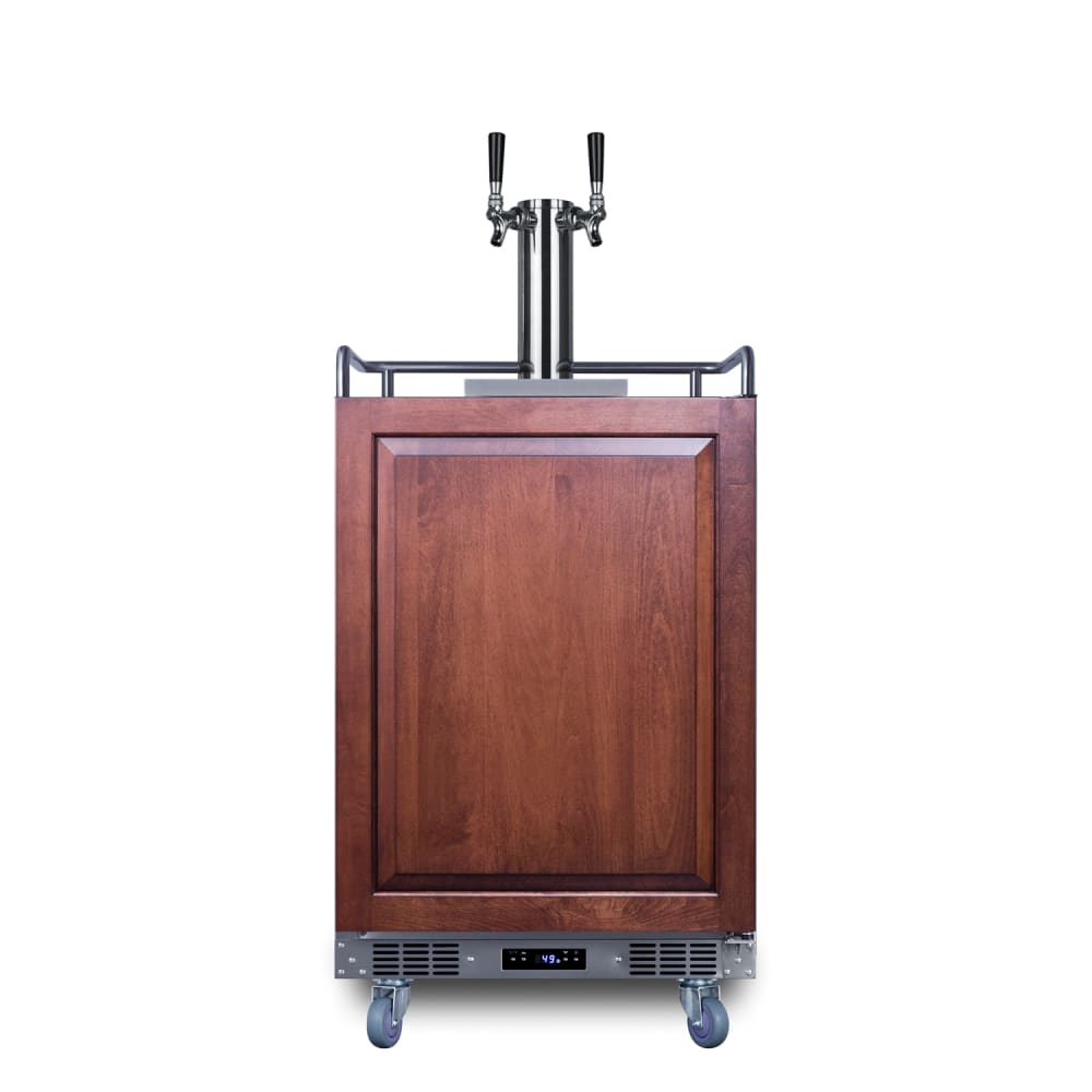 Summit SBC682PNRCFTWIN 24" Draft Cold Brew Coffee Dispenser - (1) Column & (2) Taps, Panel Ready, 115v