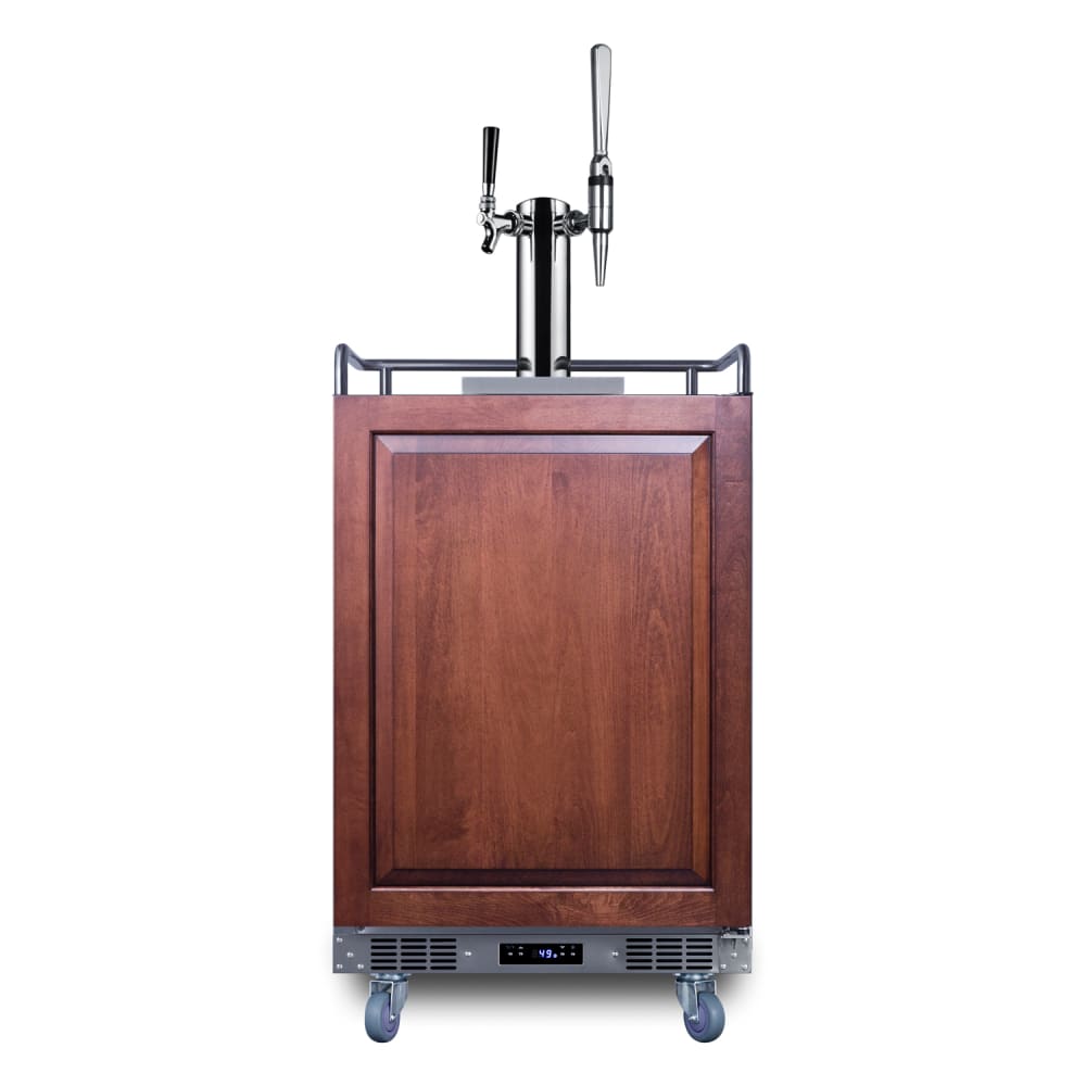 Summit SBC682PNRCMTWIN 24" Draft Nitro Cold Brew Coffee Dispenser - (1) Column & (2) Taps, Stainless, 115v