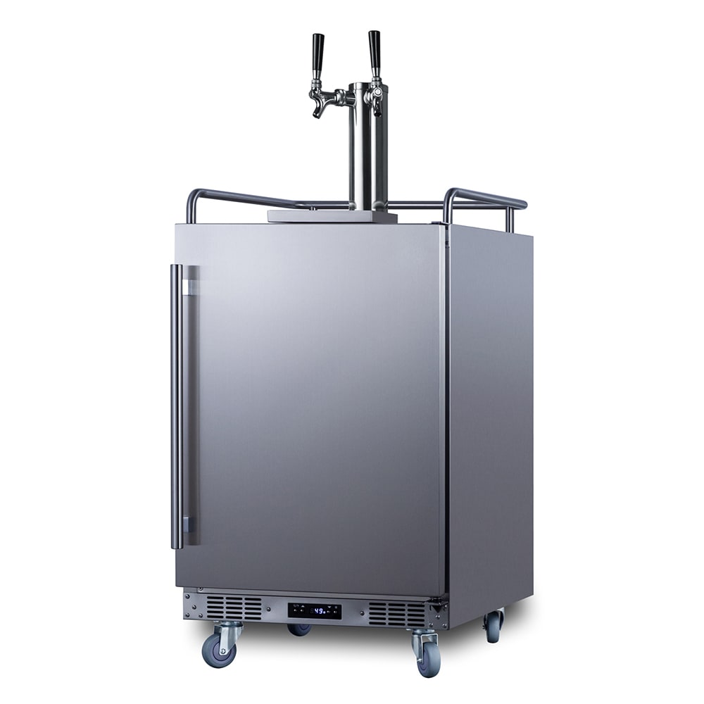 Summit SBC682WKDTWIN 24" Draft Wine System w/ (3) 1/6 Keg Capacity - (1) Column, Stainless, 115v