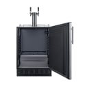 Summit SBC7BRS 24" Kegerator Beer Dispenser w/ (2) 1/6 Keg Capacity - (1) Column, Stainless, 115v thumbnail 3