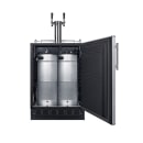 Summit SBC7BRS 24" Kegerator Beer Dispenser w/ (2) 1/6 Keg Capacity - (1) Column, Stainless, 115v thumbnail 4