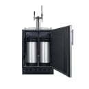 Summit SBC7BRSCM2 24" Draft Nitro Cold Brew Coffee Dispenser - (1) Column & (2) Taps, Stainless, 115v thumbnail 4