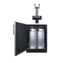 Summit SBC7BRSFLTWADALHD 24" Floating Tap Kegerator Beer Dispenser w/ (2) Keg Capacity - (1) Column, Stainless, 115v thumbnail 5