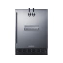 Summit SBC7BRSFRTP 24" Front Tap Kegerator Beer Dispenser w/ (2) Keg Capacity - Stainless, 115v thumbnail 2