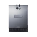 Summit SBC7BRSFRTPLHD 24" Front Tap Kegerator Beer Dispenser w/ (2) Keg Capacity - Stainless, 115v thumbnail 2