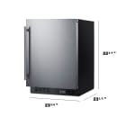 Summit SCFF53BSS 23 5/8" W Undercounter Freezer w/ (1) Section & (1) Door, 115v thumbnail 6