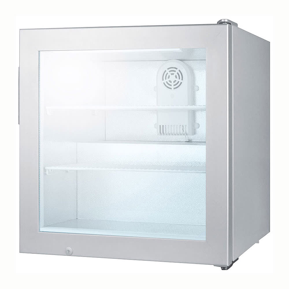 Summit SCFU386 23 3/8" One Section Display Freezer w/ Swing Door - Rear Mount Compressor, White, 115v