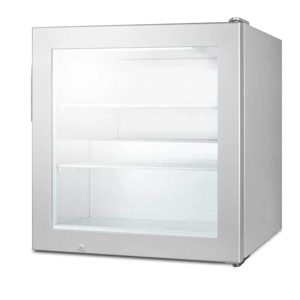 Summit SCFU386FROST 24" Countertop Freezer w/ Front Access - Swing Glass Door, Gray, 115v