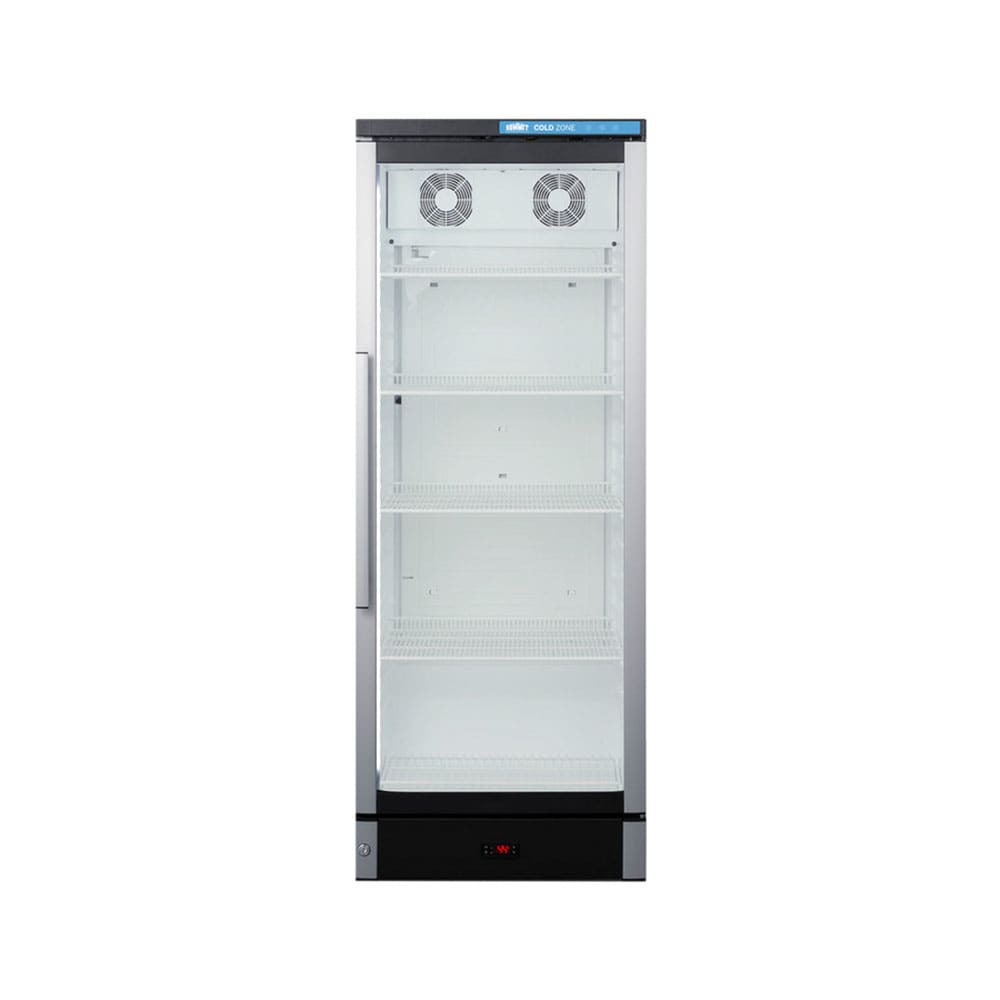 Summit SCR1154 23 3/8" SCR Series One Section Glass Door Merchandiser - (1) Right Hinge Door, White, 115v