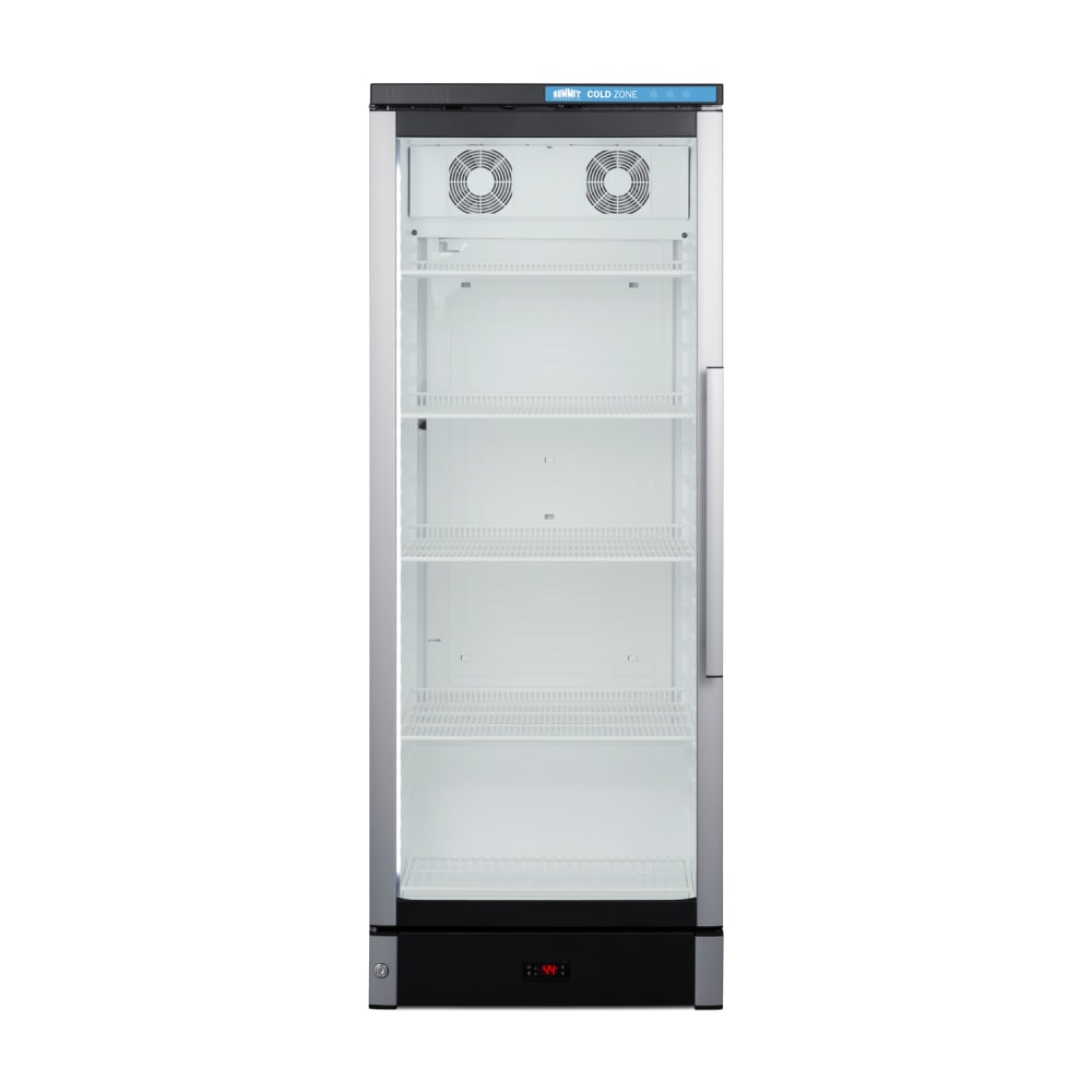 Summit SCR1154 23 3/8" SCR Series One Section Glass Door Merchandiser - (1) Left Hinge Door, White, 115v