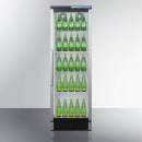 Summit SCR1301 23 3/8" SCR Series One Section Glass Door Merchandiser - (1) Right Hinge Door, White, 115v thumbnail 4