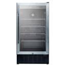 Summit SCR1841B 18" Bar Refrigerator - 1 Swinging Glass Door, Black, 115v thumbnail 2