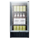 Summit SCR1841B 18" Bar Refrigerator - 1 Swinging Glass Door, Black, 115v thumbnail 3
