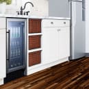 Summit SCR1841B 18" Bar Refrigerator - 1 Swinging Glass Door, Black, 115v thumbnail 5