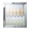 Summit SCR215LCSS 17" Countertop Refrigerator w/ Front Access - Swing Door, Stainless, 115v thumbnail 3