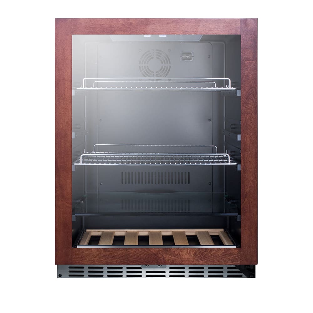 Summit SCR2466BPNR 23 1/2"W Undercounter Refrigerator w/ (1) Section & (1) Glass Door - Panel Ready, 115v