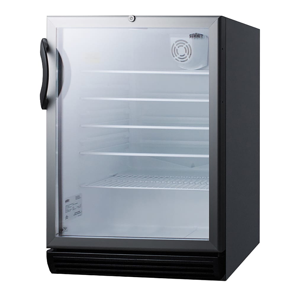 Summit SCR600BGLBIADA 23 5/8" W Undercounter Refrigerator w/ (1) Section & (1) Door, 115v