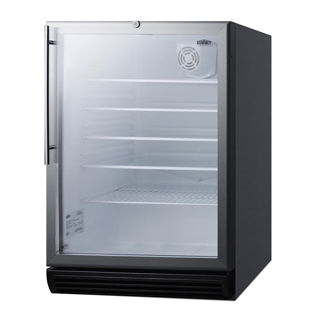Summit SCR600BGLBIHVADA 23 5/8" W Undercounter Refrigerator w/ (1) Section & (1) Door, 115v