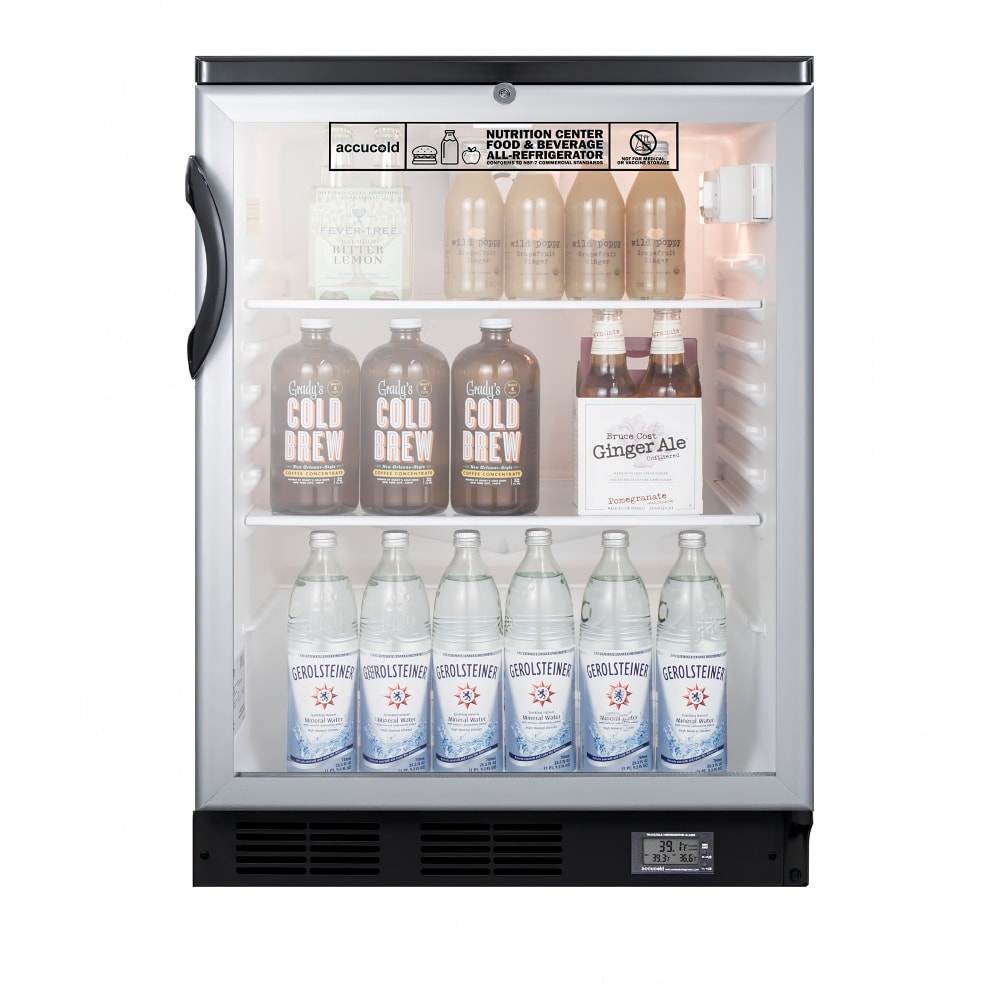 Accucold 23 5/8" W Undercounter Refrigerator w/ (1) Section & (1) Door, 115v (SCR600BGLBINZ)